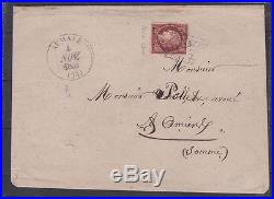 France 1849. N°6a, 1fr Rouge-brun Sur Lettre Entiere. 5000 K149