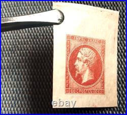 France 1854 80c carmin(h) N°17A Cote3000 Neuf (h. Tirage spéciale 1862)