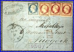 France 1857 Multiple Sur Lettre Afronchi New York