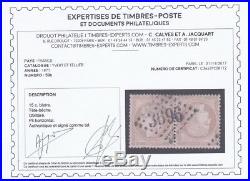 France 1871. N°59b tête-bêche oblitéré. RARETE Certificat Calves 27500