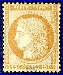 France 1873. Ceres N° 55. Neuf / Signe Calves + Certif. T B E. Cote 725
