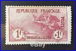 France 1917-18 Orphelins Y&T N° 154++ TTBE Extra Fine Signé