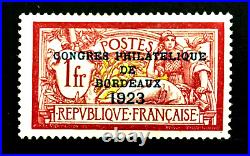 France 1923 Congrès Phil Bordeaux N° 182 Neuf Signé TTBE Cote 980