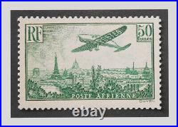 France 1936 Pa 14 Avion Survolant Paris (signé Calves) Mnh