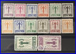 France 1942 série complète francisque officiel service n 1 à 15 Sans Gomme