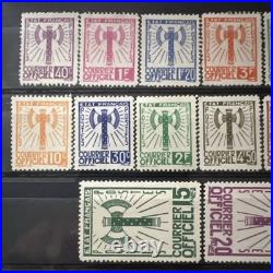 France 1942 série complète francisque officiel service n 1 à 15 Sans Gomme