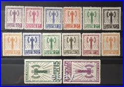 France 1942 série complète francisque officiel service n 1 à 15 Sans Gomme