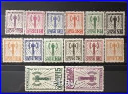 France 1942 série complète francisque officiel service n 1 à 15 Sans Gomme