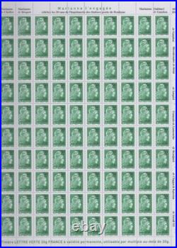 France 5439 Feuille Marianne l'engagée d'Yseult YZ surchargée 50 ans gravés