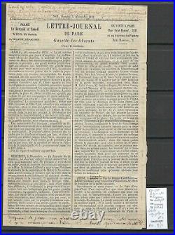 France BALLON MONTE 06/11/1870 LA GIRONDE pour Lille Nord + Gazette no 5