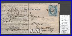 France Ballon Monté LE FRANKLIN 02/12/1870 + Ballon Poste no9 pour Dreux