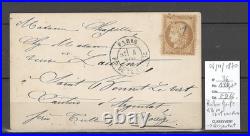 France Carte Ballon Monté VILLE DE CHATEAUDUN 04/11/1870- pour Saint Bonnet