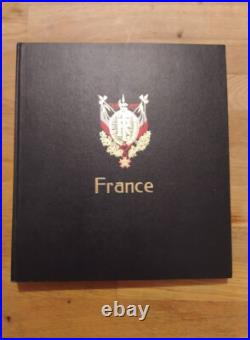 France Classeur pour timbre reliure Davo Luxe Années 1849 à 1957 complet P1 à 72