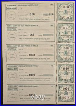 France Feuille Colis Postaux Neuf PARIS / PARIS MAURY 116A pointillés cote 550