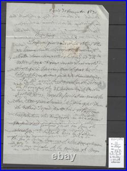 France -Lettre Ballon Monté LE NEWTON 03/01/1871 pour Grenoble Isere
