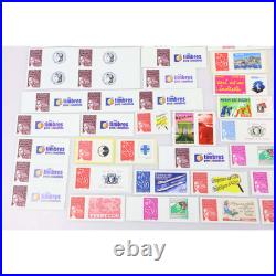 France, Lot De 63 Timbres Personnalisés Autoadhésifs Avec Vignettes, Neufs