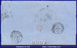 France N°13+16+17 Sur Lettre Pour Les USA Pc 441 Bordeaux + Cad Du 09/07/1856
