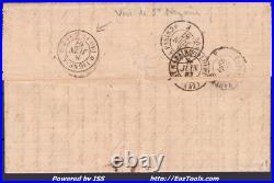 France N°22+23 Sur Lettre Pour L'equateur Gc 532 + Cad Bordeaux Du 06/06/1867