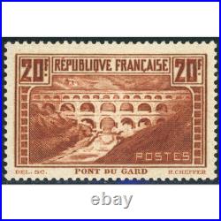 France N°262 Pont Du Gard Neuf Année 1930 Signé Brun Cote 550 Qualité Luxe