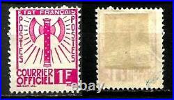 France SERVICE Rare SERIE N° 1/15 (sauf 5 & 13) de 1943. Neufs/. Cote 1000