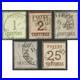 France_Serie_Timbres_Alsace_lorraine_N_1_2_3_Et_7_Obliteres_Signes_Brun_01_lx