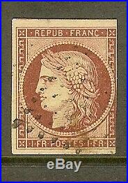 France Stamp Timbre N° 6 Ceres 1f Carmin Oblitere A Voir