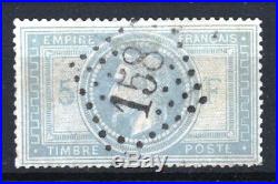 France Stamp Timbre Yvert 33 Napoleon III 5f Violet Gris Oblitere Tb R910