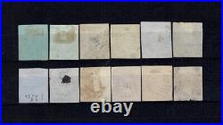 France Stamp Yvert 11-18 Napoleon III Serie 12 Timbres Obliteres A Voir X911