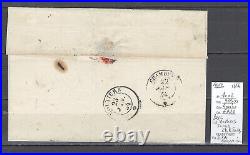 France Yvert 10 x 2 Paris pour Moutiers Savoie Etats sardes 1854