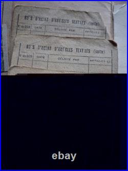 France lot timbres fiscaux oblitérés sur cartes Ravitaillement Des Années 40