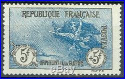 France, timbre 155, 5F + 5F Orphelins neuf, TB, signé Calves