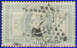 France, timbre N° 33, oblitéré étoile, signé Brun, TB