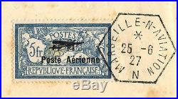 Frankreich Blanko Brief Marseille 1927 Luftpost Vignetten