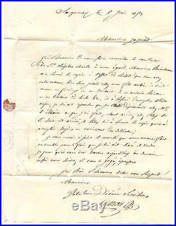 Frankreich Brief Sacquenay Selongey 1853