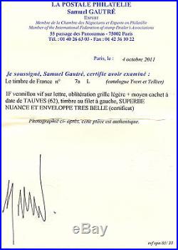 Frankreich Vermillion Brief Tauves Issoire 1849
