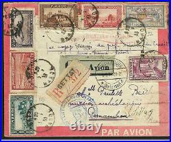 GRAF ZEPPELIN 1933- Enveloppe Settat Maroc-Pour le Brésil