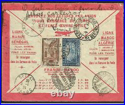 GRAF ZEPPELIN 1933- Enveloppe Settat Maroc-Pour le Brésil