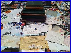 Gros Lot timbres France, 9 albums, 32 planches, lettres