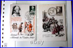 Journée du timbre, 1945 à 1954, neuf, oblitéré, 4FDC et 3 feuilles Journée du timbre, 1945 à 1954, neuf, oblitéré, 4FDC et 3 feuilles