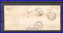 LETTRE AVEC N°14 BLEU SUR VERT NUANCE EXCEPTIONNELLE et SUP, ORGON PC 2337