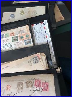LOT #110 COVERS LETTRES timbres stamps Tahiti Dutch colonies Asia Commonwealth +