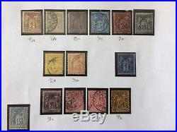 LOT #280 FRANCE collection timbres Ceres + sage n°84 bleu de Prusse + de Cobalt