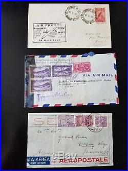 LOT #289 FRANCE COLONIES ++ collection airmail aviation lettres covers 1er vols