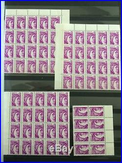 LOT #33 FRANCE collection timbres guerre non dentelés feuilles variétés ++