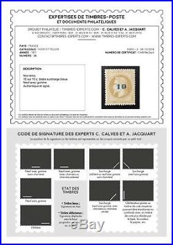 LOT ÉTOILE-29 FRANCE timbre n°34 non émis 1871 TB signé certificat Calves