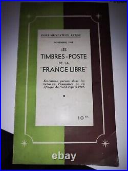 Les timbres poste de la france libre 1944