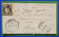 Lettre France, N°3 Cérés N°3 Avec Très Beau Bord, C. A D. 8 mars 1849, Signée