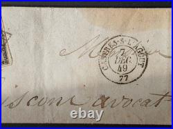 Lettre France paire Ceres 3 obliteration Castres 07 décembre 1849 Pothion