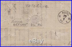 Lettre n°36 Tete-Beche Bordeaux (Gironde) + Taxe 20 Hannovre Cover Brief RR