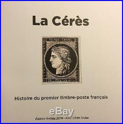 Livre La Cérès Histoire du premier timbre-poste, Salon 2019 tirage limitée
